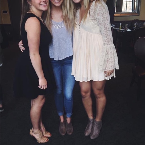 Free People Lace Dress - Bell Sleeves - Picture 3 of 12